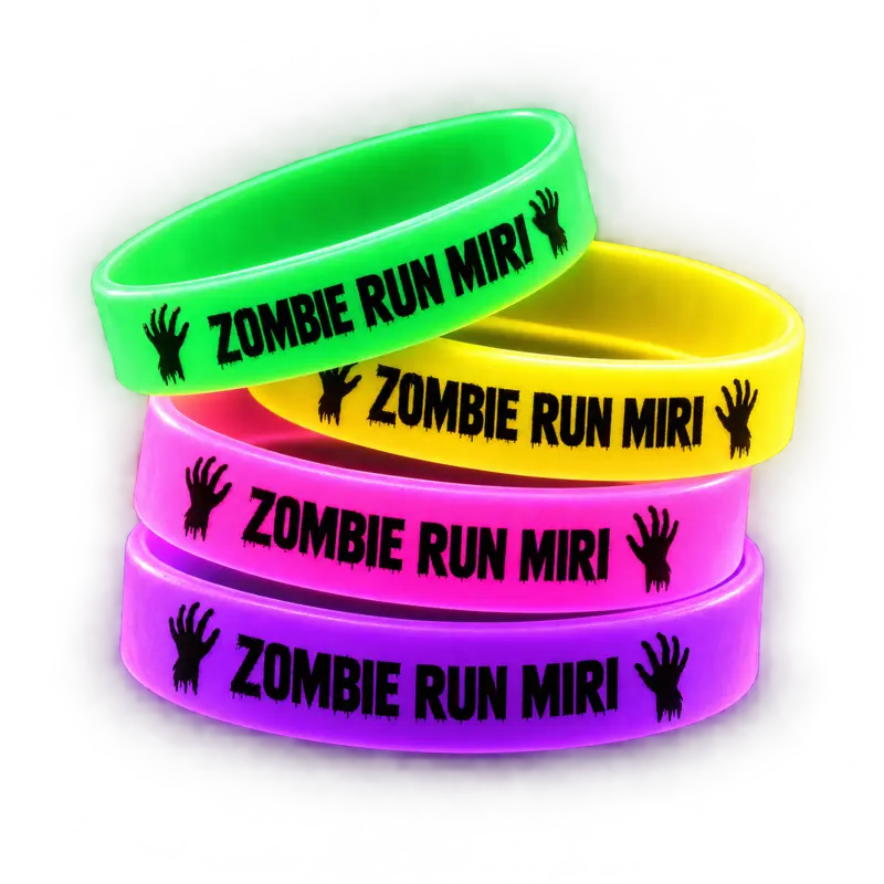 Neon Zombie Run Miri wristbands